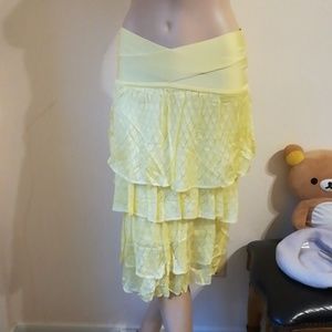 Yellow Bebe Skirt Size M